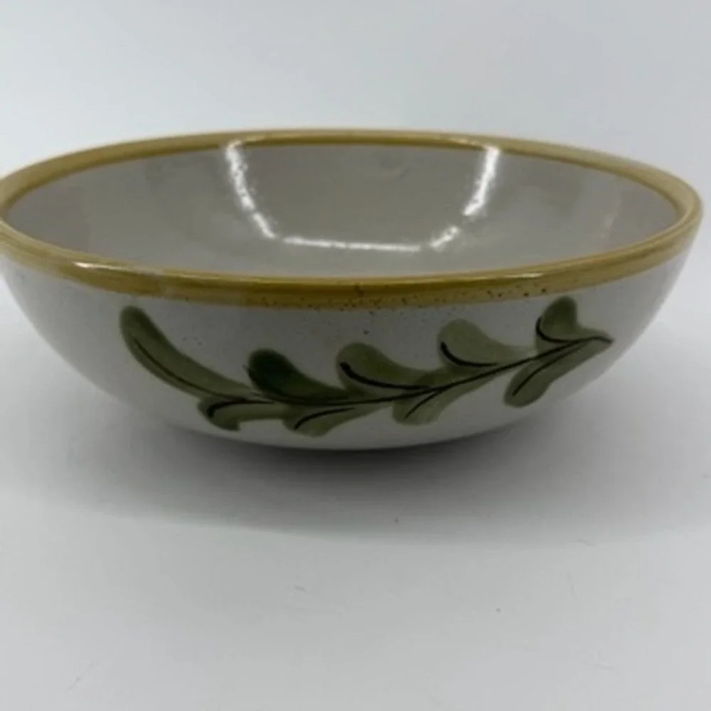 Louisville Stoneware Kentucky Hand Painted Floral Serving Bowl 10.75 Inch